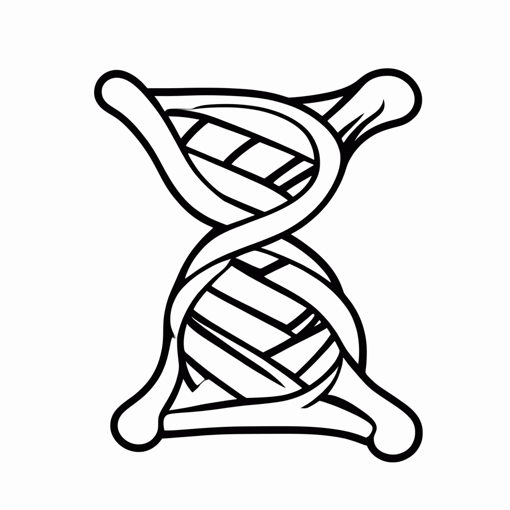 Desenho de Dna Helice para colorir e imprimir grátis em folha A4