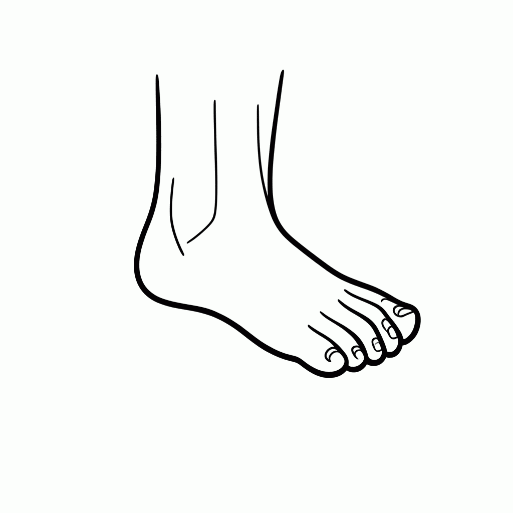 Desenho de Pe para colorir e imprimir grátis em folha A4