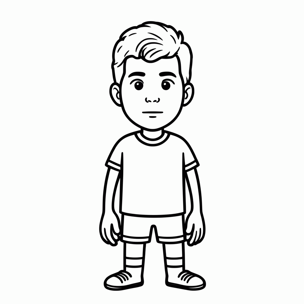 Desenho de Bruno Guimarães para colorir e imprimir grátis em folha A4