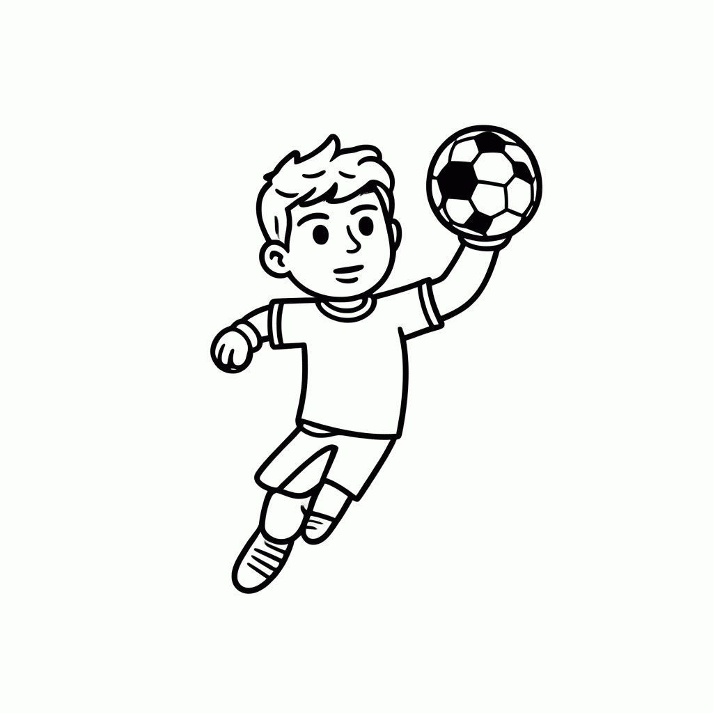 Desenho de Ederson (goleiro) para colorir e imprimir grátis em folha A4