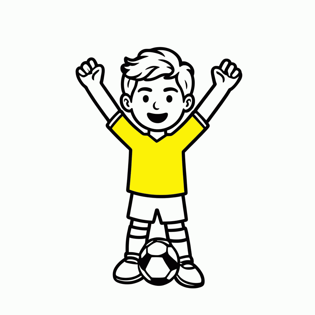 Desenho de Igor Thiago (atacante) para colorir e imprimir grátis em folha A4