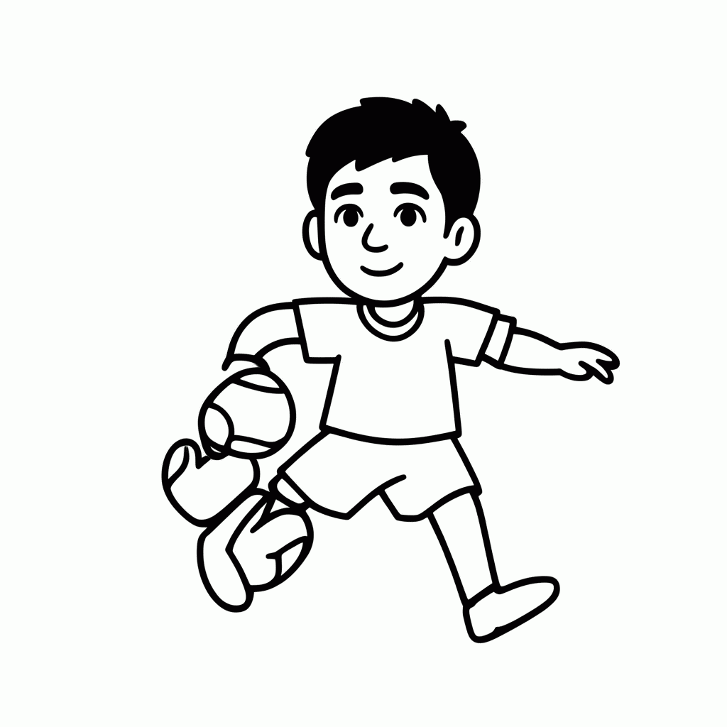 Desenho de Léo Pereira (zagueiro) para colorir e imprimir grátis em folha A4