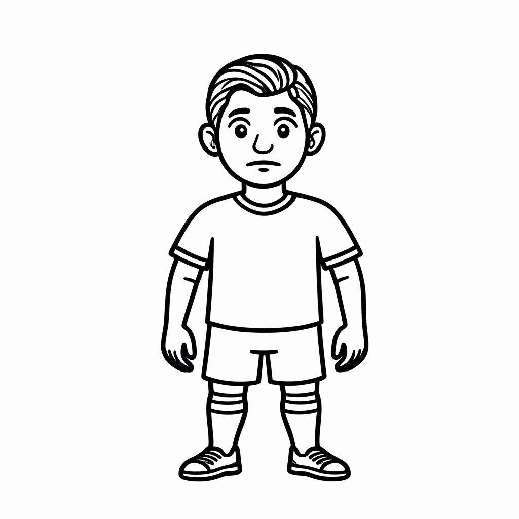 Desenho de Éder Militão para colorir e imprimir grátis em folha A4