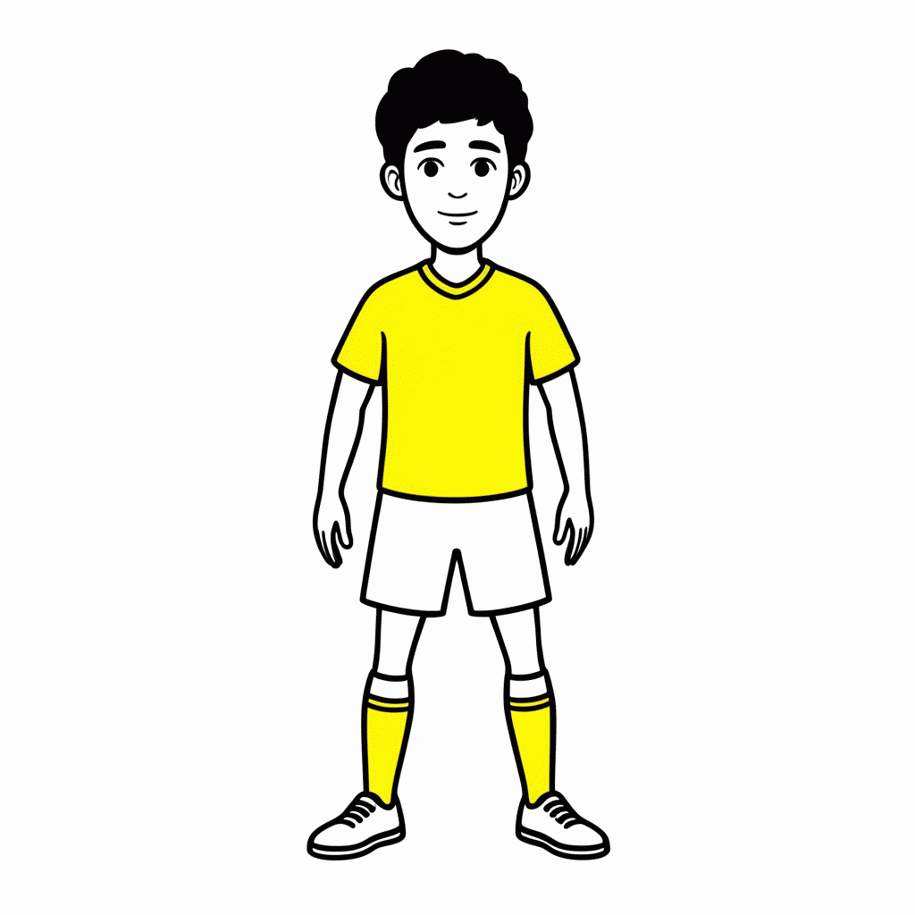 Desenho de Rodrygo para colorir e imprimir grátis em folha A4