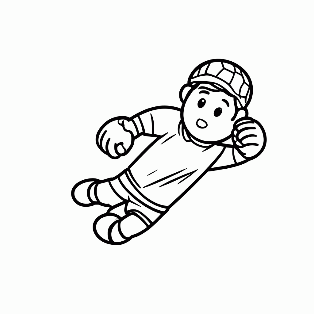 Desenho de Weverton (goleiro) para colorir e imprimir grátis em folha A4