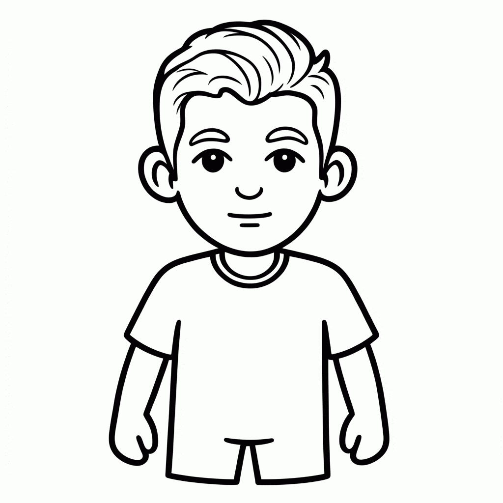 Desenho de Bruno Fernandes (Portugal) para colorir e imprimir grátis em folha A4