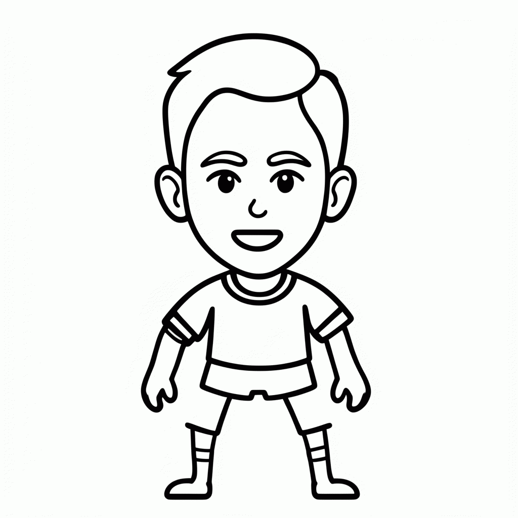 Desenho de Kevin De Bruyne (Bélgica) para colorir e imprimir grátis em folha A4