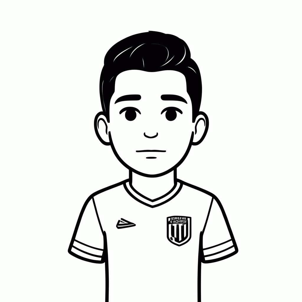 Desenho de Phil Foden (Inglaterra) para colorir e imprimir grátis em folha A4