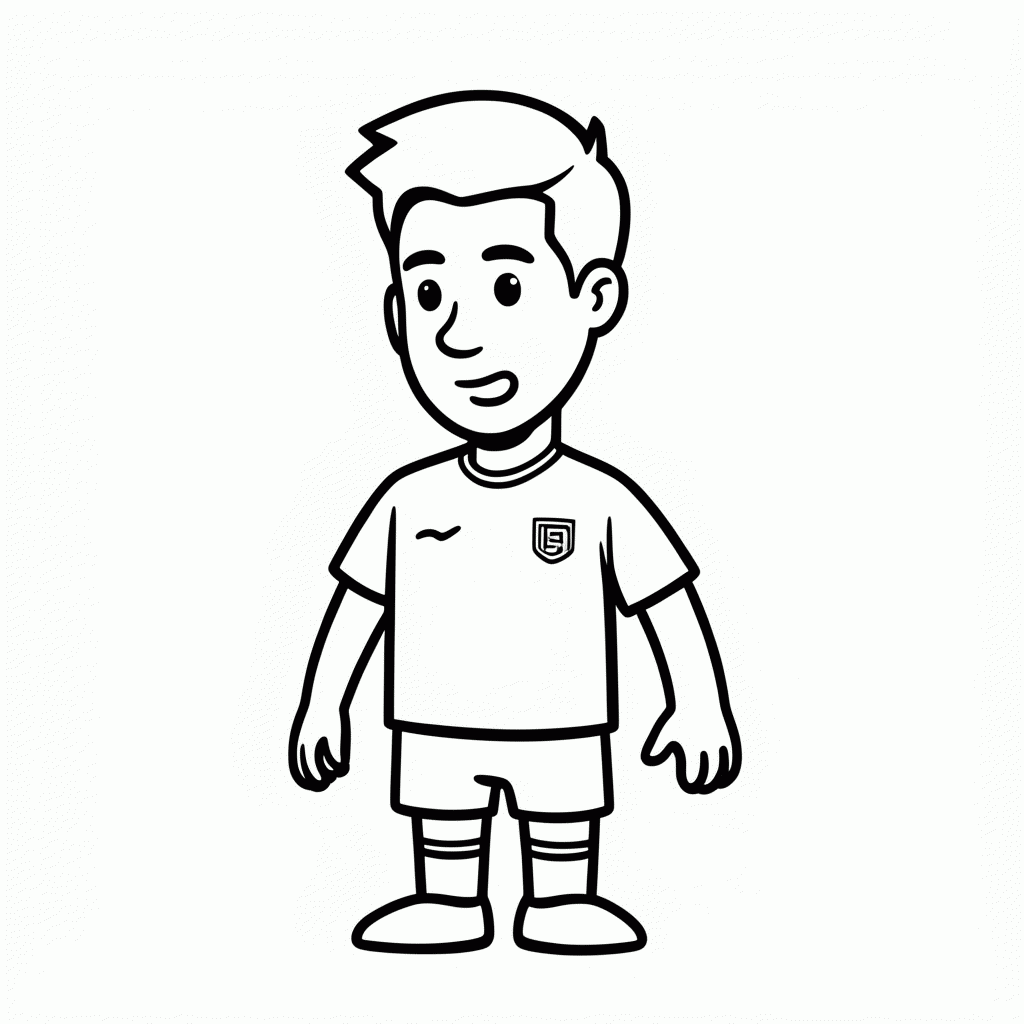 Desenho de Joshua Kimmich (Alemanha) para colorir e imprimir grátis em folha A4