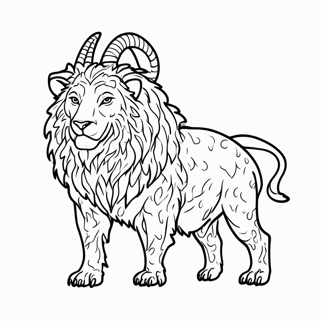Desenho de Quimera para colorir e imprimir grátis em folha A4