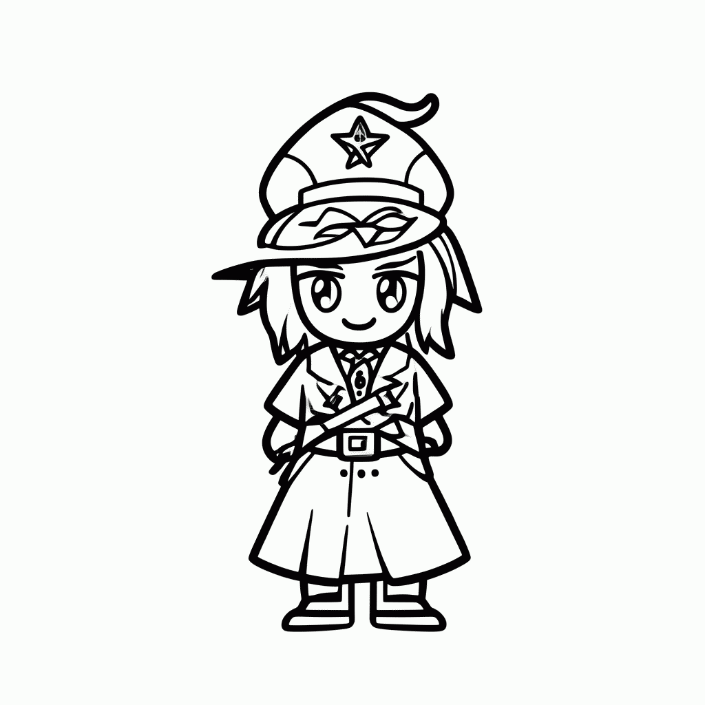 Desenho de Misa Amane Gothic para colorir e imprimir grátis em folha A4