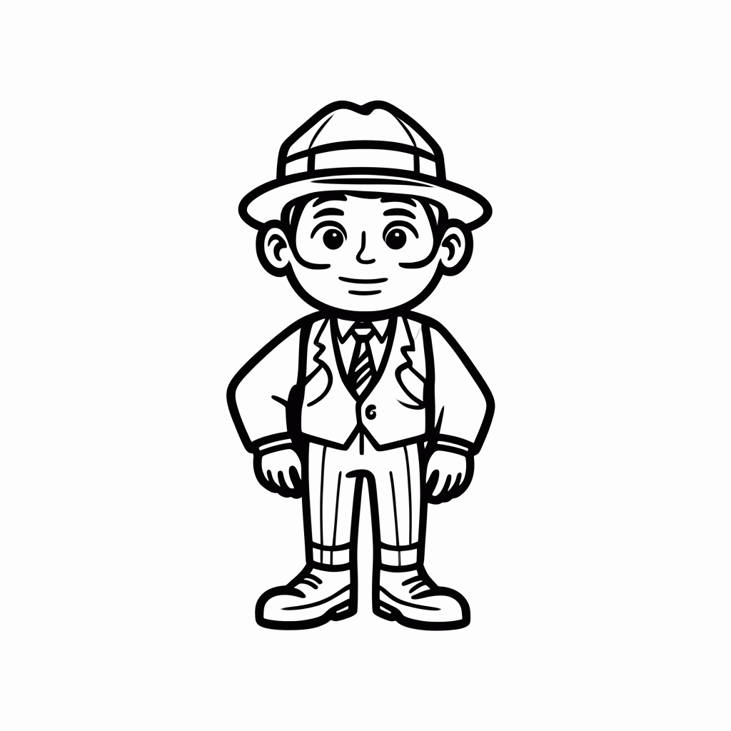Desenho de Near Detetive Jovem para colorir e imprimir grátis em folha A4