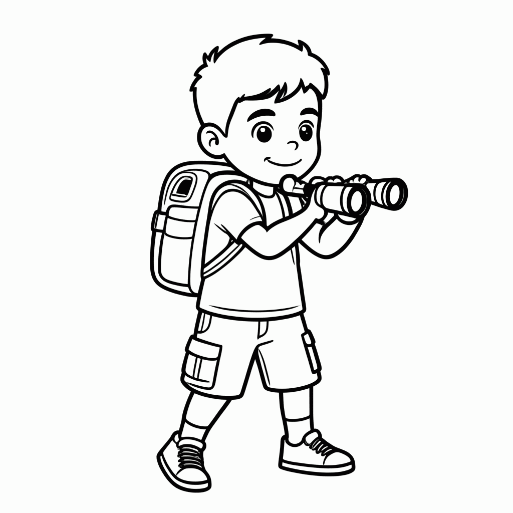 Desenho de Diego Aventureiro para colorir e imprimir grátis em folha A4