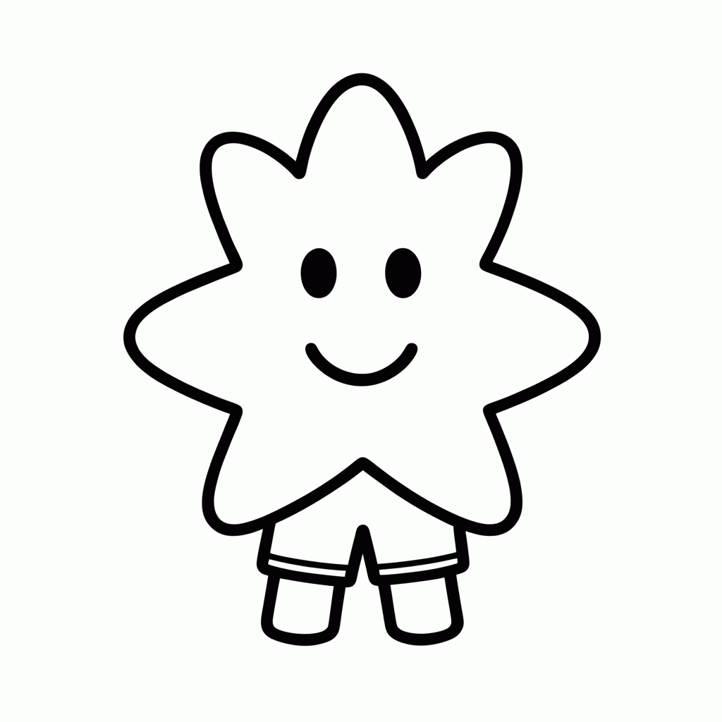 Desenho de Patrick Estrela para colorir e imprimir grátis em folha A4