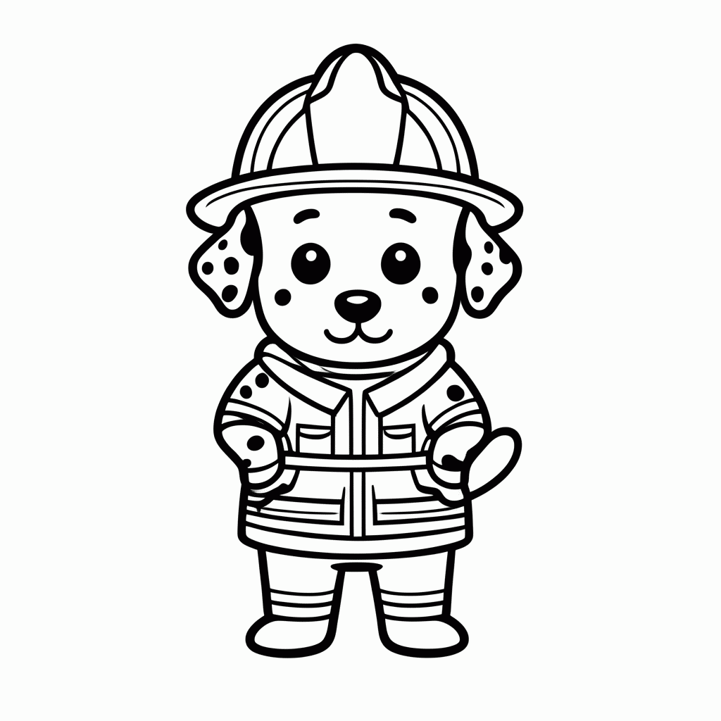 Desenho de Patrulha Canina Marshall para colorir e imprimir grátis em folha A4