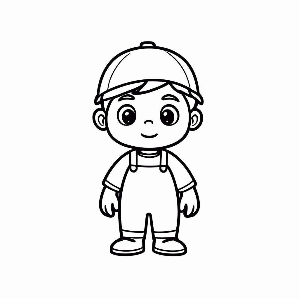 Desenho de Pocoyo para colorir e imprimir grátis em folha A4
