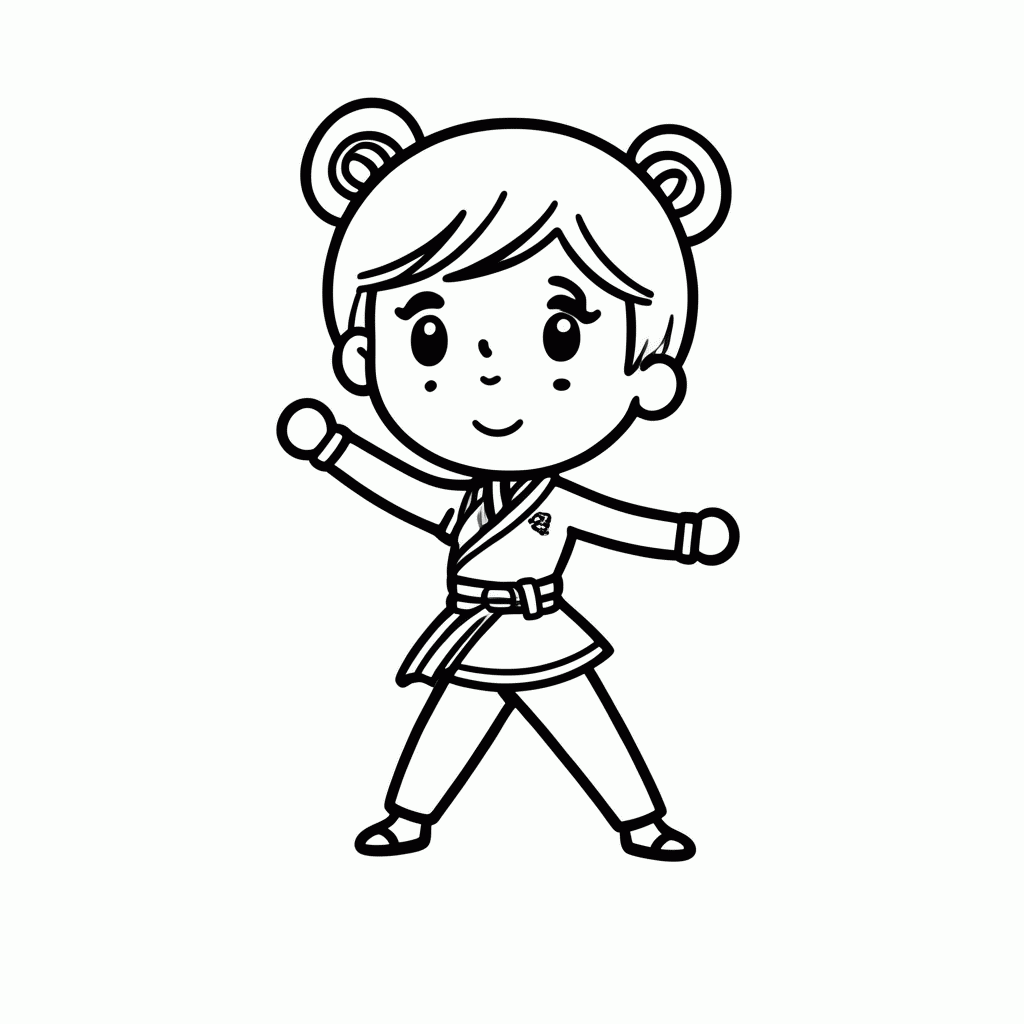 Desenho de Pucca para colorir e imprimir grátis em folha A4
