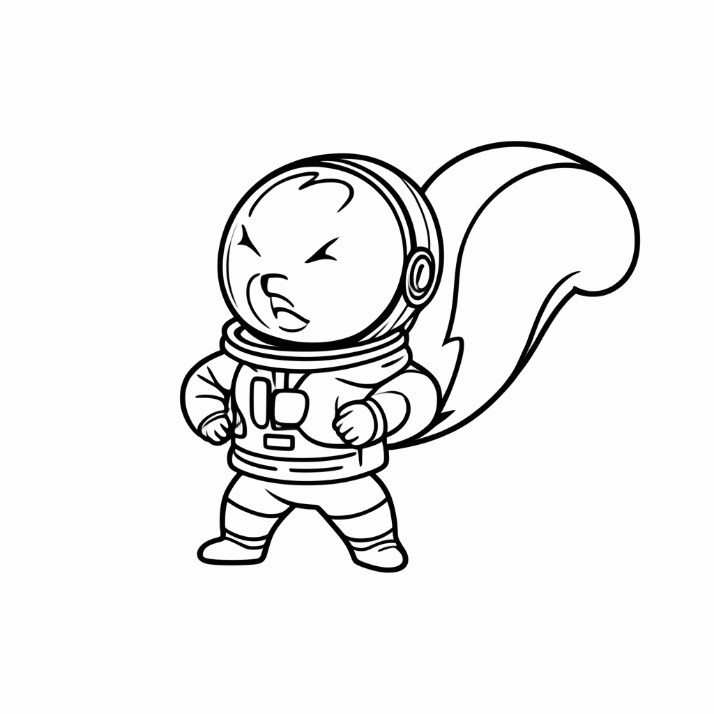 Desenho de Sandy para colorir e imprimir grátis em folha A4