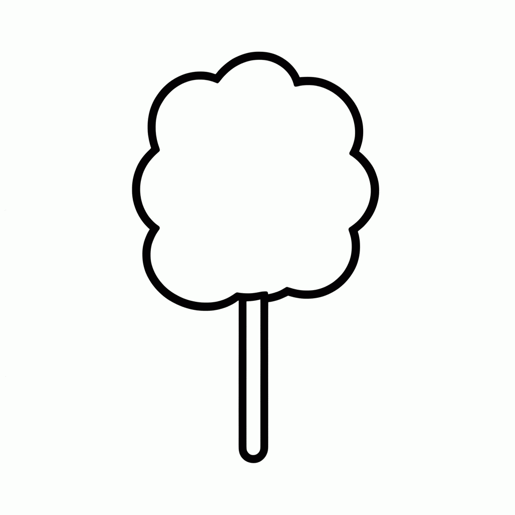 Desenho de Algodao Doce para colorir e imprimir grátis em folha A4