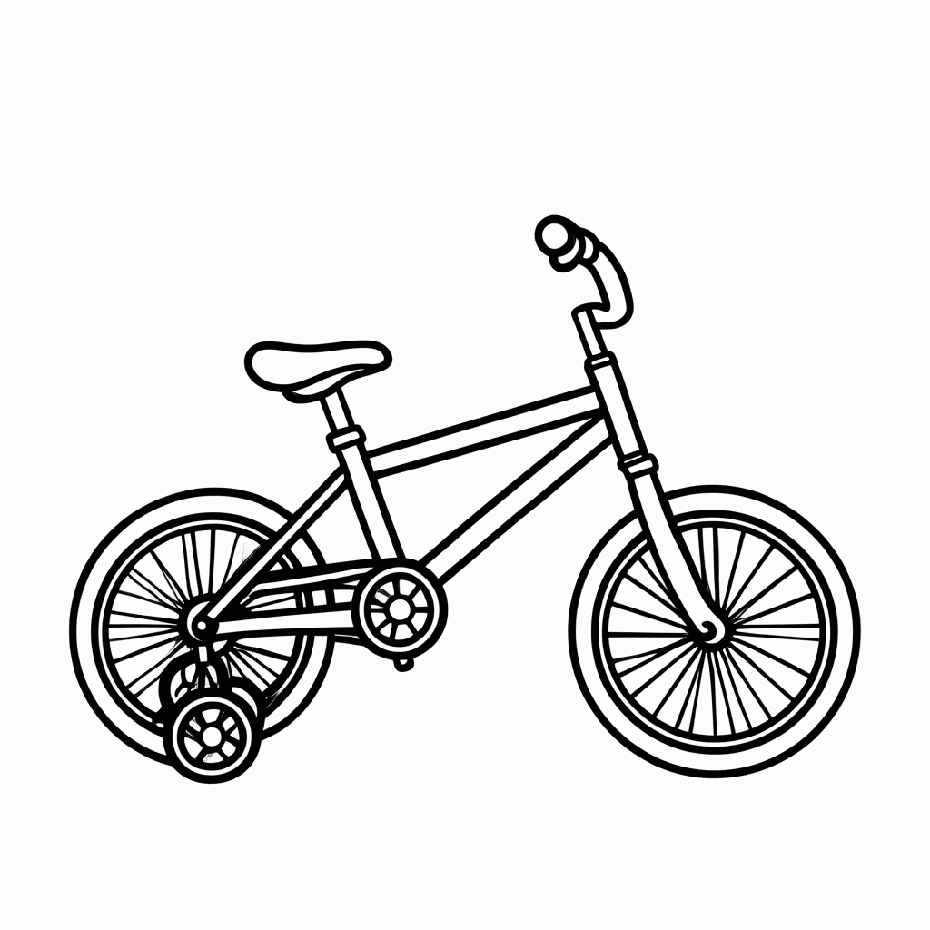 Desenho de Bicicleta para colorir e imprimir grátis em folha A4
