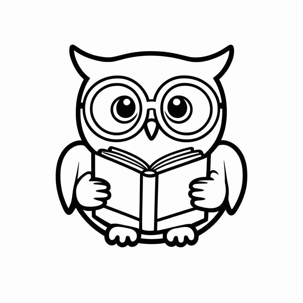 Desenho de Mae Coruja para colorir e imprimir grátis em folha A4