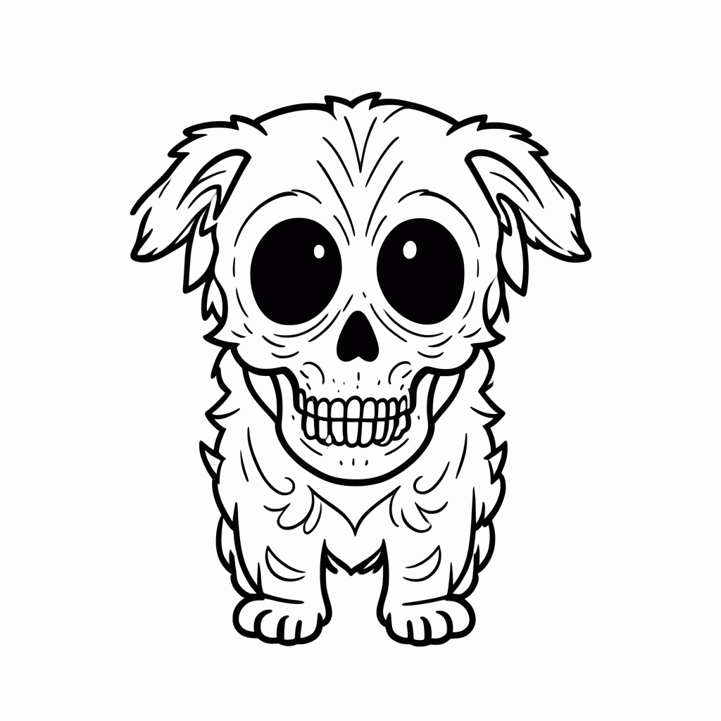 Desenho de Cachorrinho Xolo Guia Almas para colorir e imprimir grátis em folha A4