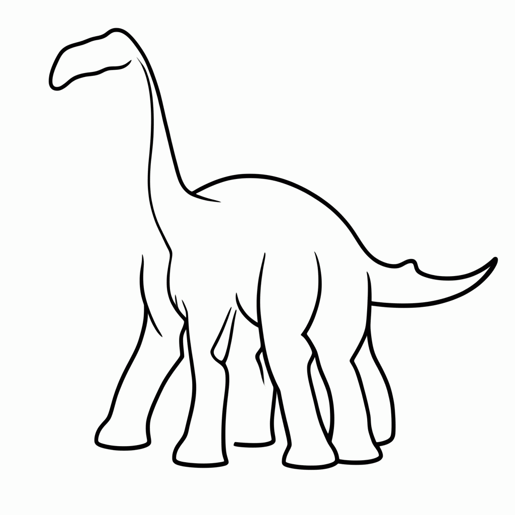 Desenho de Apatosaurus para colorir e imprimir grátis em folha A4