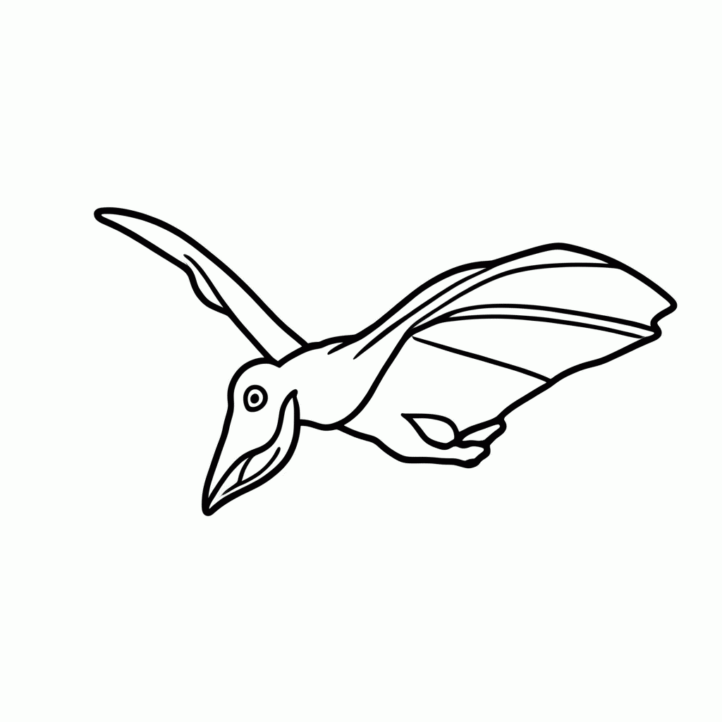 Desenho de Dimorphodon para colorir e imprimir grátis em folha A4