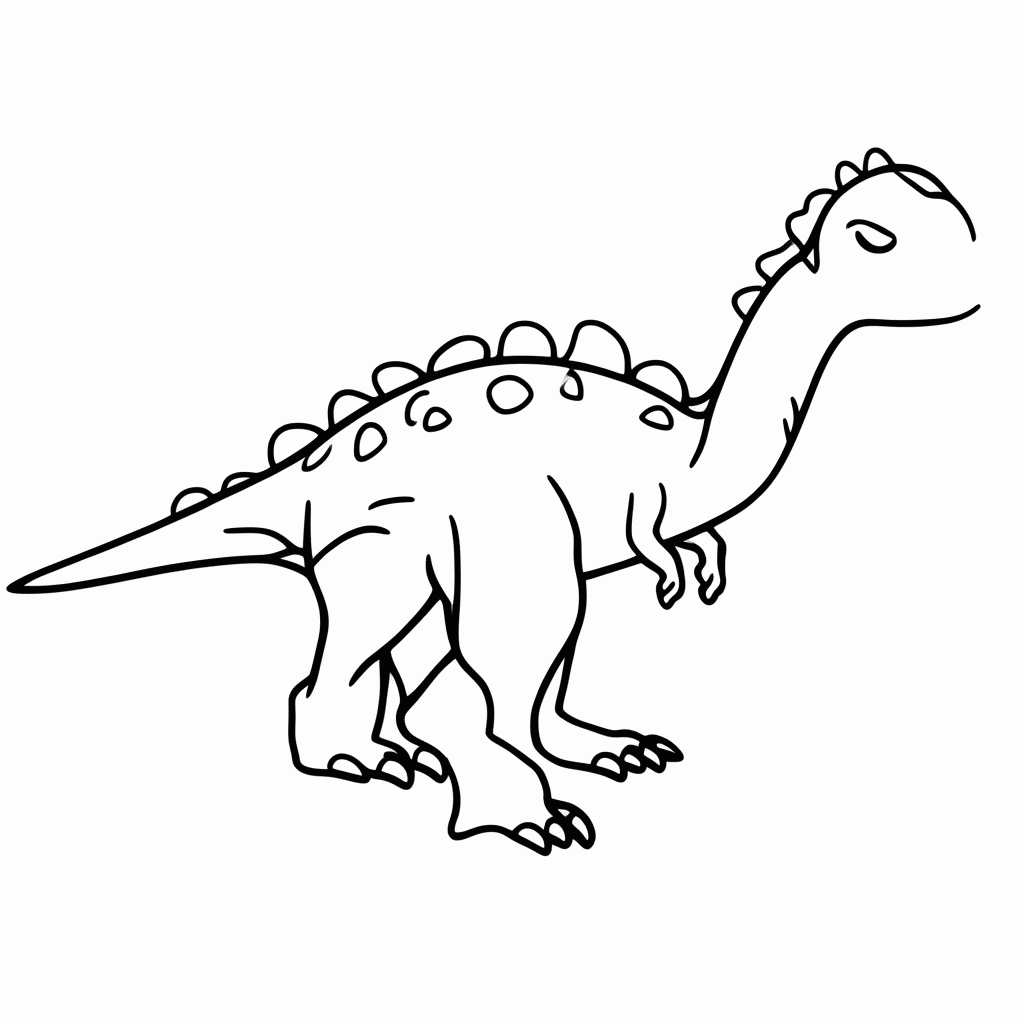 Desenho de Huayangosaurus para colorir e imprimir grátis em folha A4
