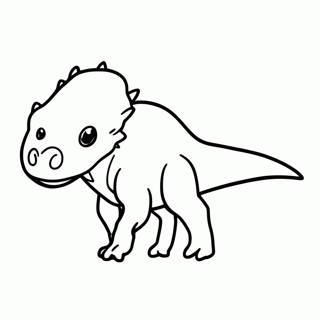 Desenho de Pachycephalosaurus para colorir e imprimir grátis em folha A4