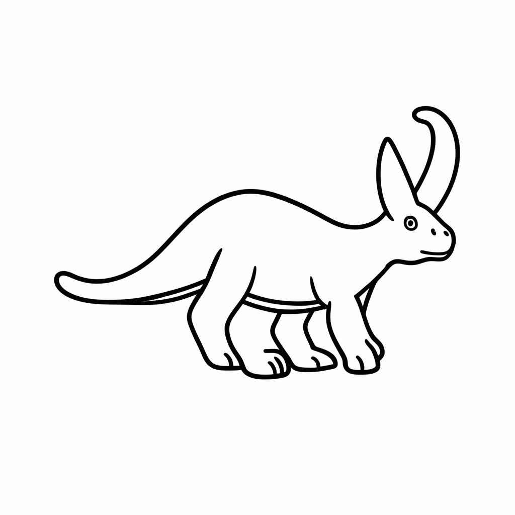 Desenho de Parasaurolophus para colorir e imprimir grátis em folha A4