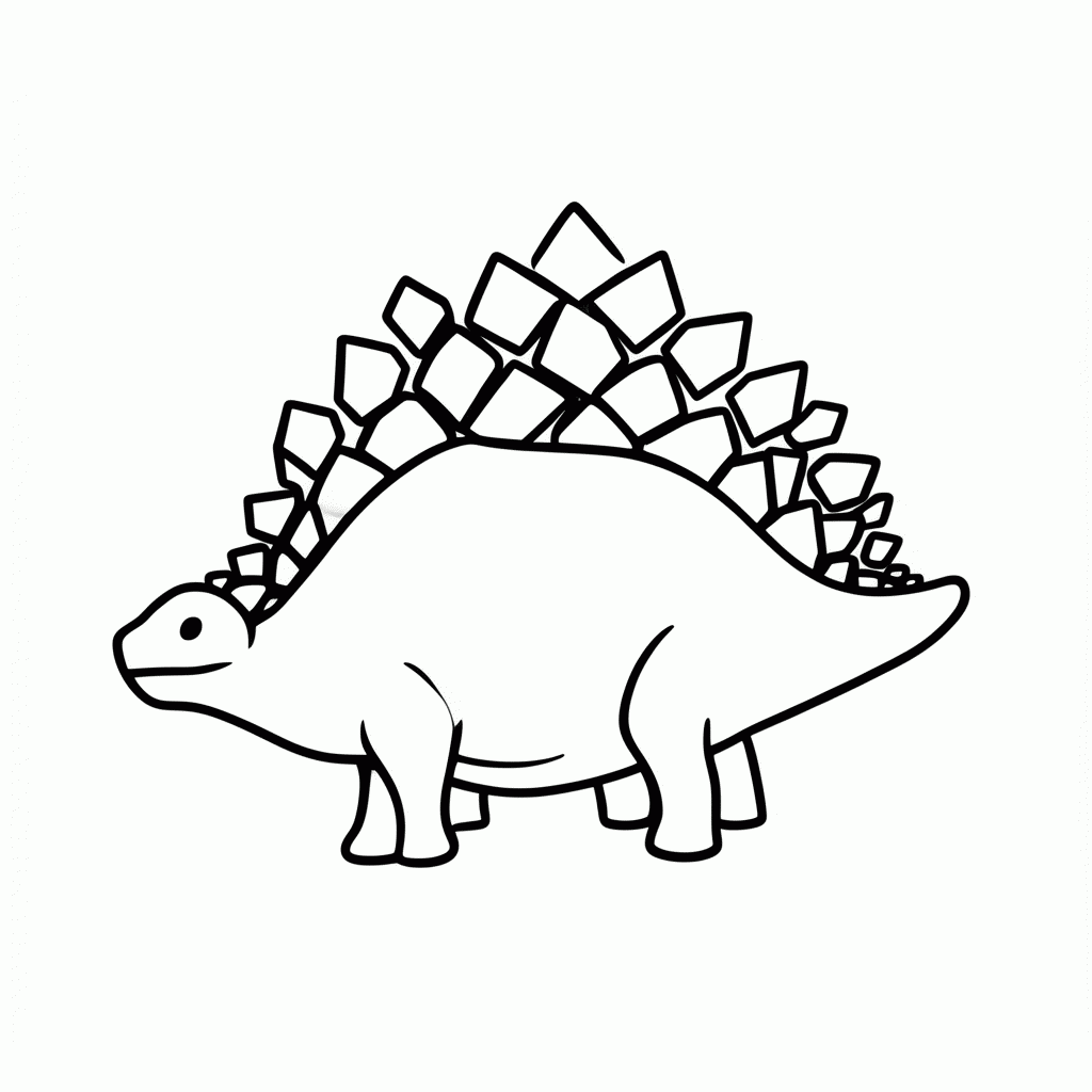 Desenho de Stegosaurus para colorir e imprimir grátis em folha A4
