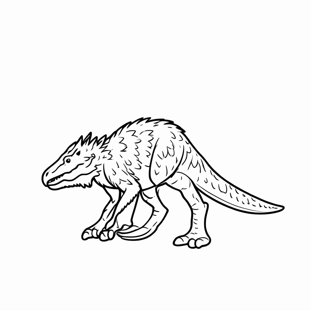 Desenho de Utahraptor para colorir e imprimir grátis em folha A4