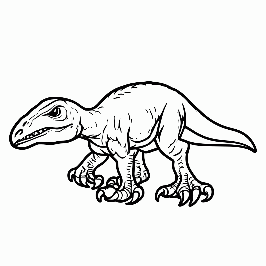 Desenho de Velociraptor para colorir e imprimir grátis em folha A4