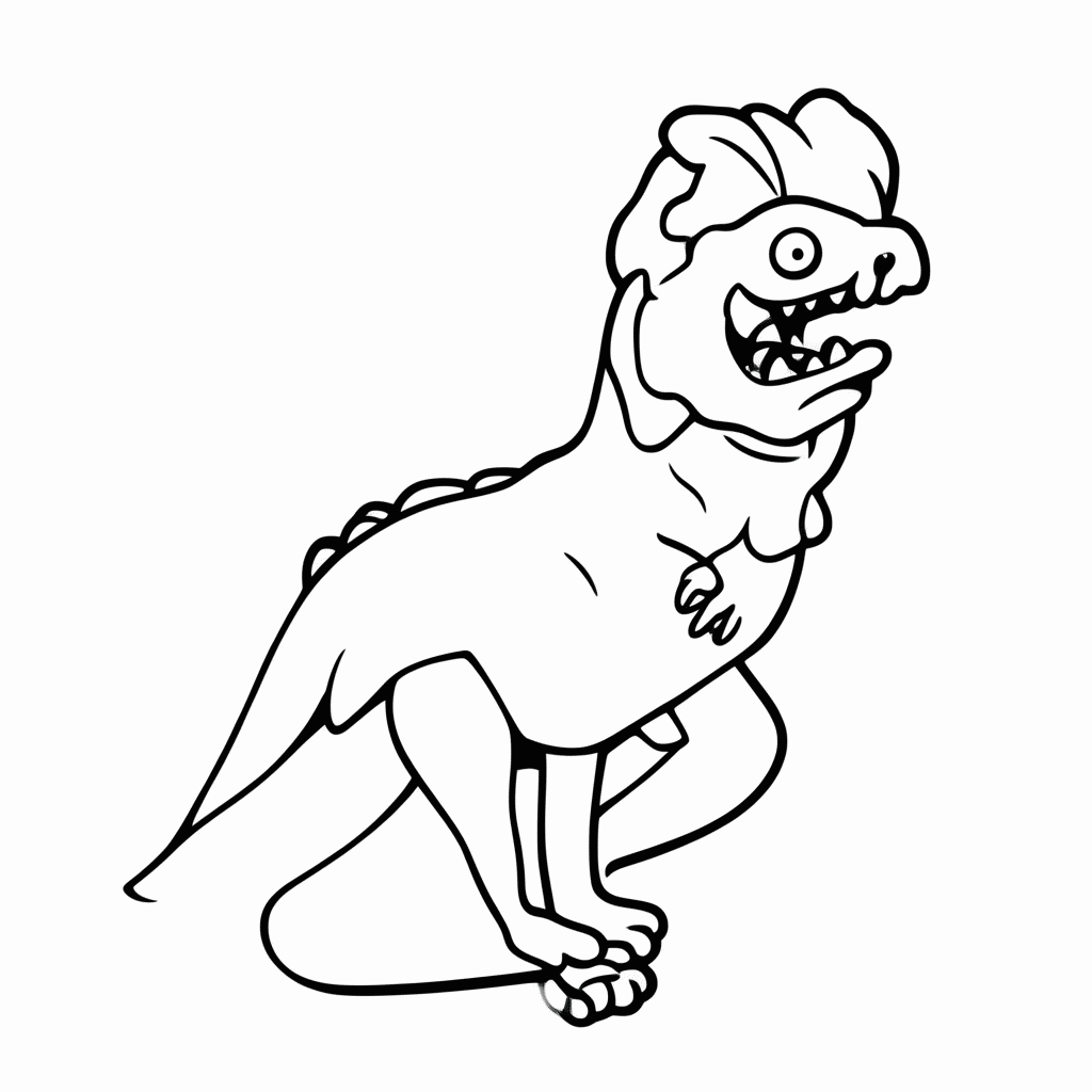 Desenho de Giganotossauro para colorir e imprimir grátis em folha A4