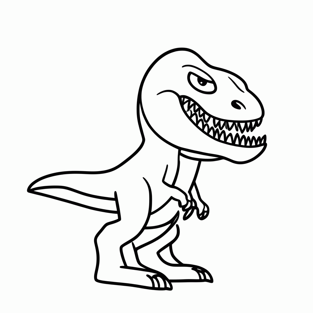 Desenho de Allossauro para colorir e imprimir grátis em folha A4
