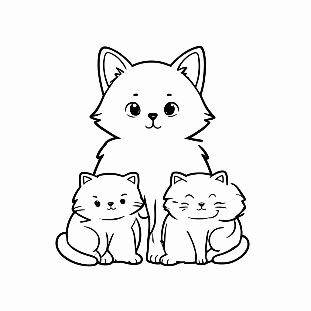 Desenho de Gatos Aristocratas para colorir e imprimir grátis em folha A4