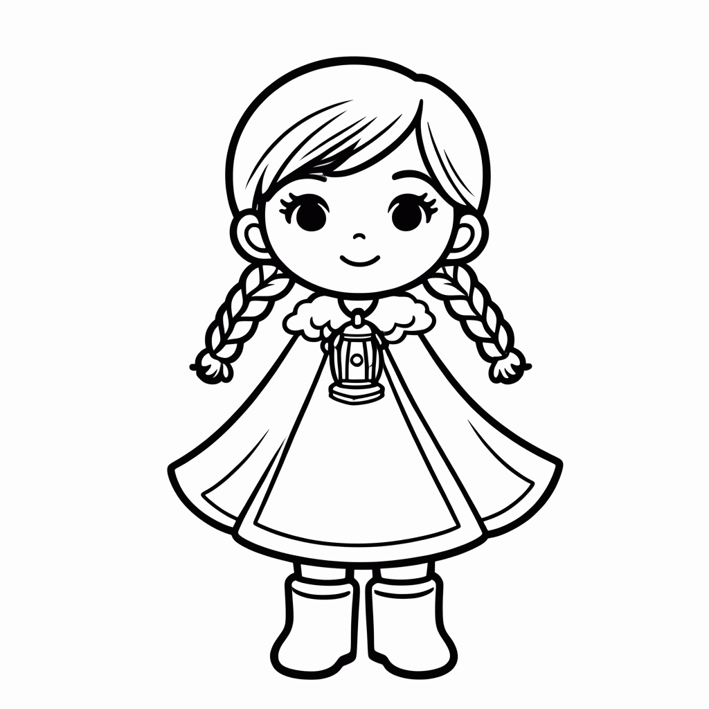 Desenho de Anna Frozen para colorir e imprimir grátis em folha A4