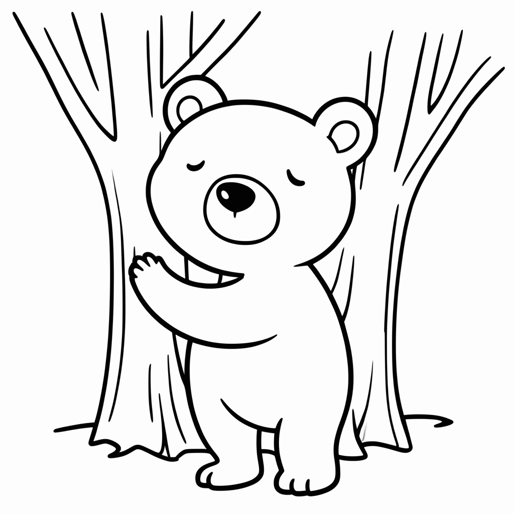 Desenho de Baloo para colorir e imprimir grátis em folha A4