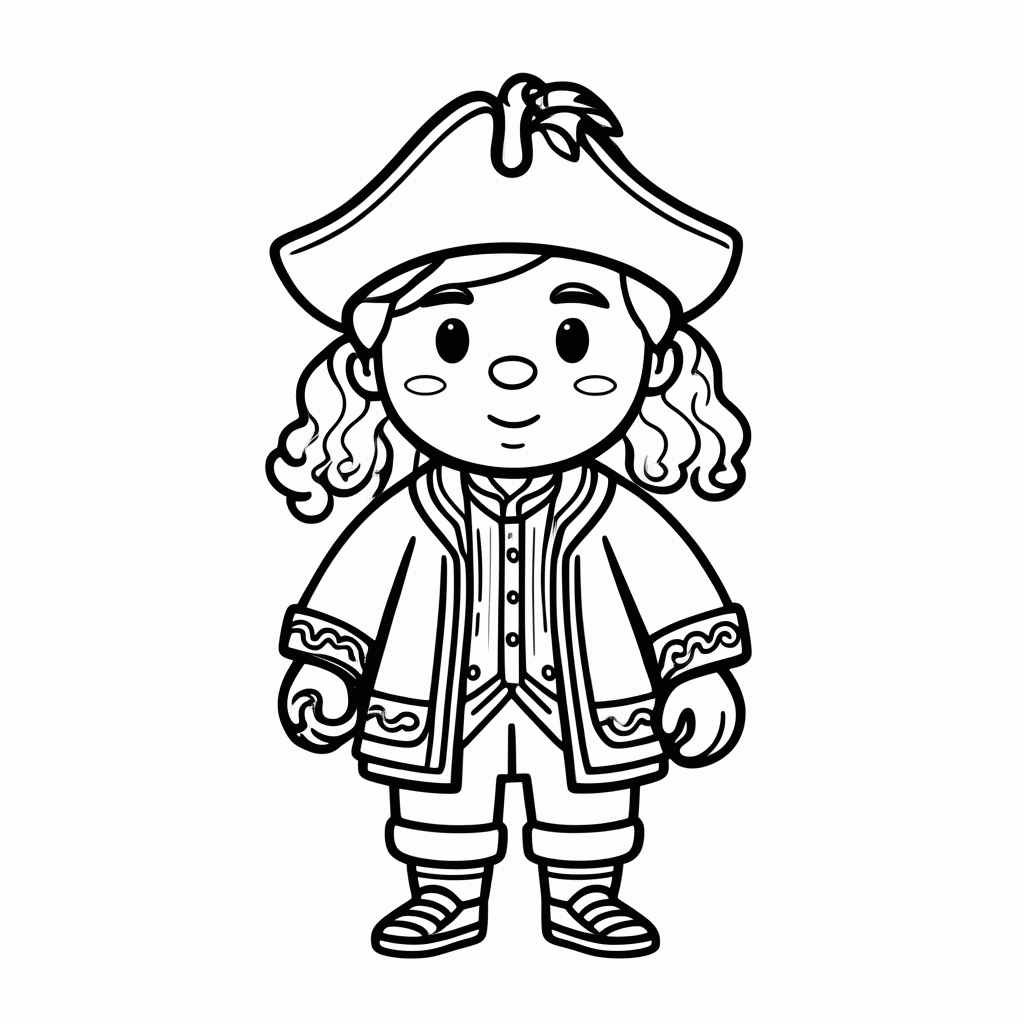 Desenho de Capitao Gancho para colorir e imprimir grátis em folha A4