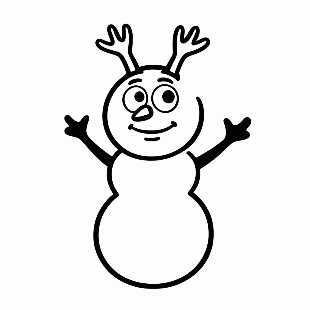Desenho de Olaf para colorir e imprimir grátis em folha A4