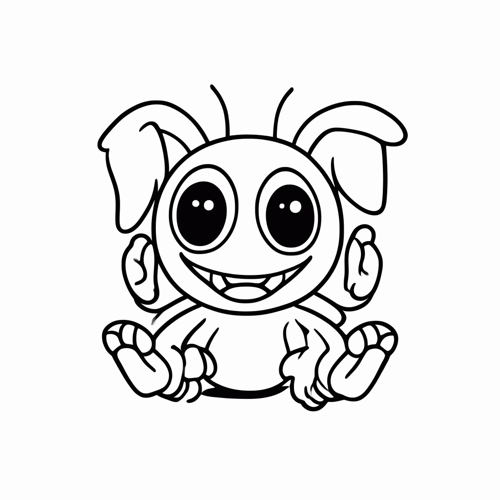 Desenho de Stitch para colorir e imprimir grátis em folha A4
