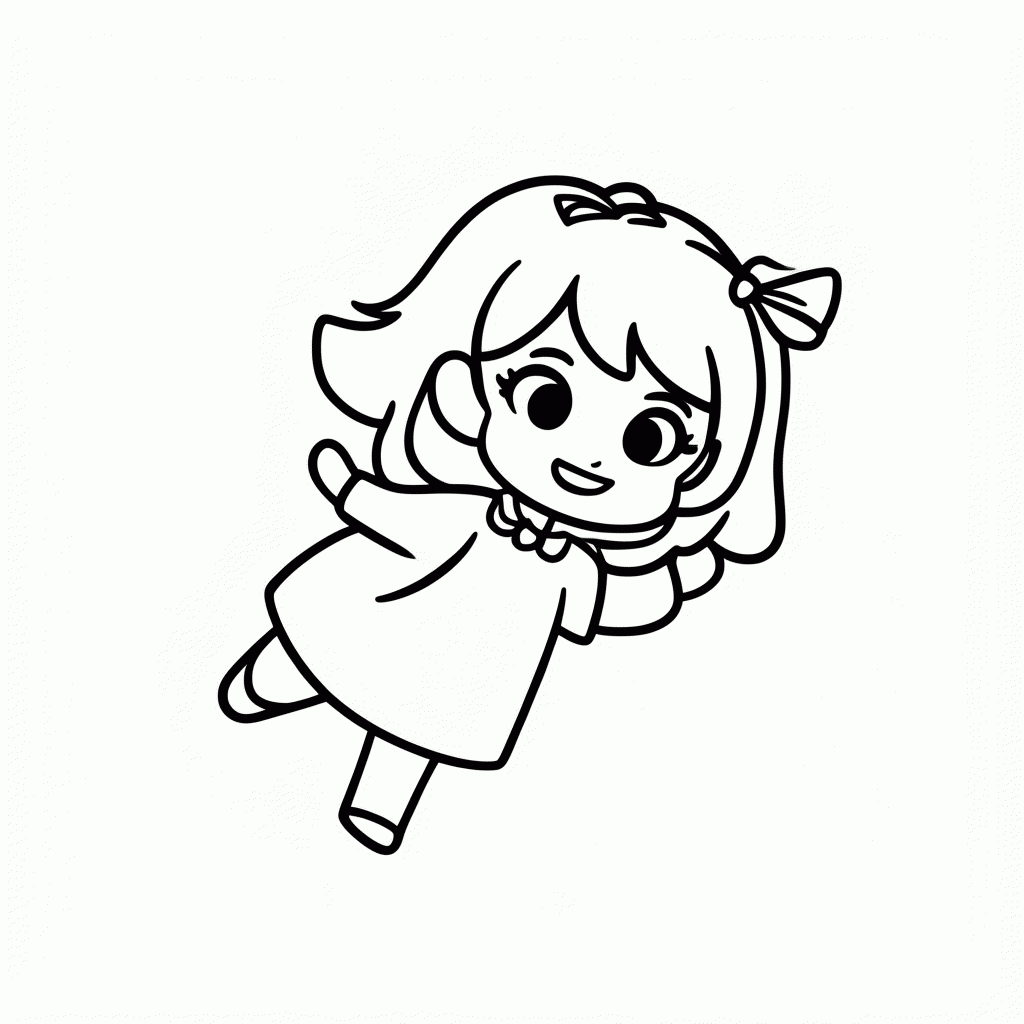 Desenho de Wendy para colorir e imprimir grátis em folha A4