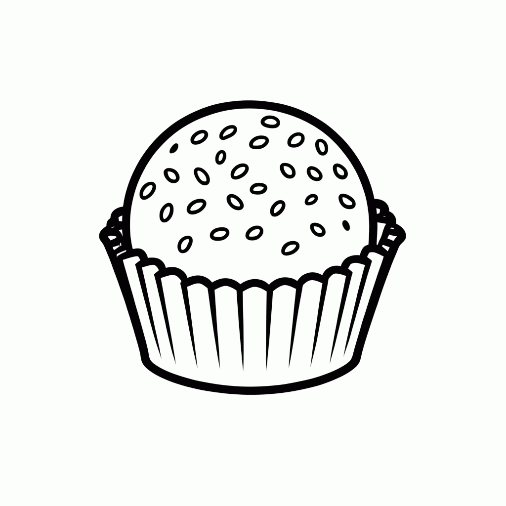 Desenho de Brigadeiro para colorir e imprimir grátis em folha A4