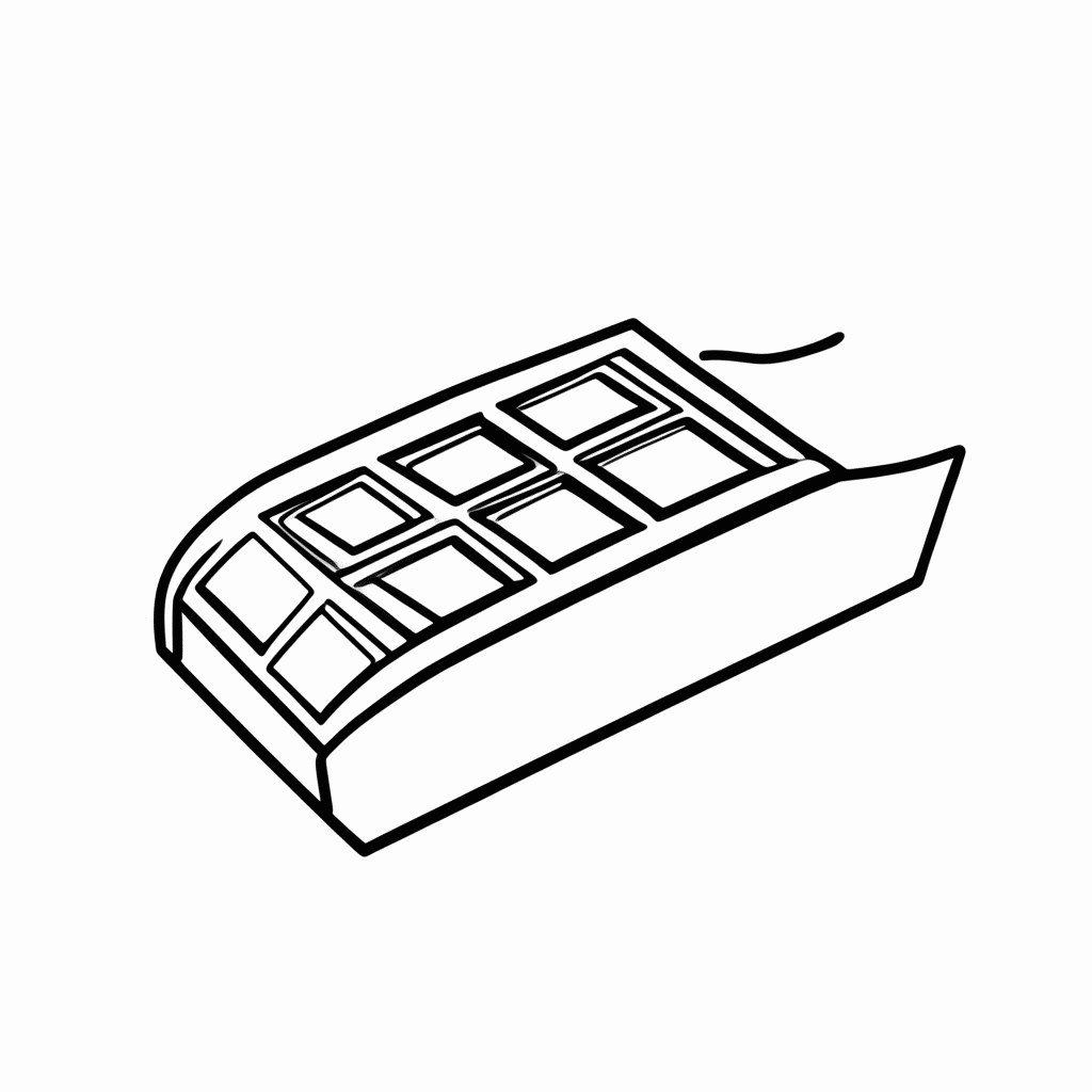 Desenho de Chocolate para colorir e imprimir grátis em folha A4