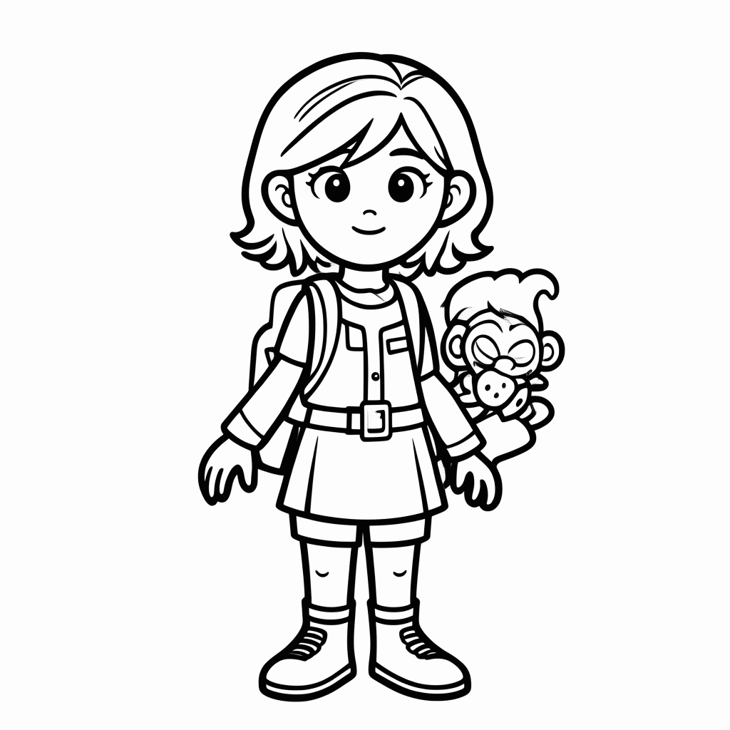 Desenho de Estrela Magica Dora para colorir e imprimir grátis em folha A4