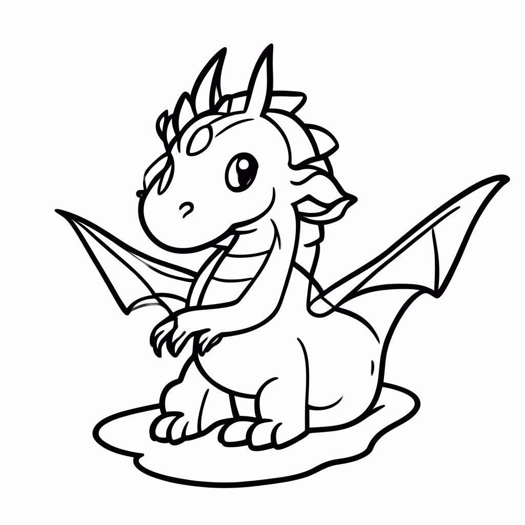 Desenho de Dragao Chines Longo para colorir e imprimir grátis em folha A4