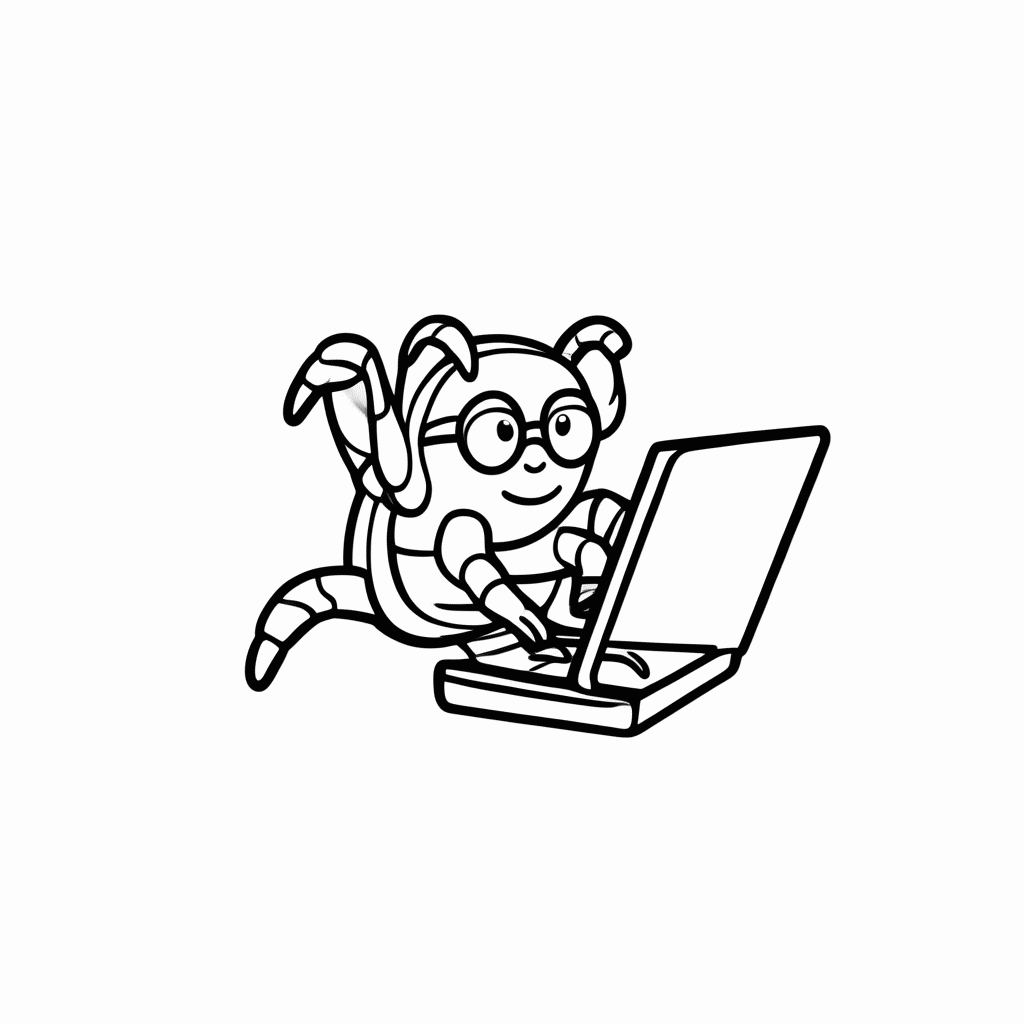 Desenho de Aranha Hacker para colorir e imprimir grátis em folha A4