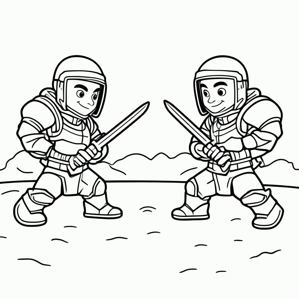 Desenho de Duelo no Deserto para colorir e imprimir grátis em folha A4