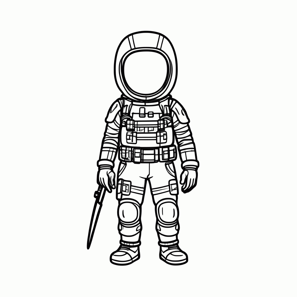 Desenho de Guerreiro do Deserto para colorir e imprimir grátis em folha A4